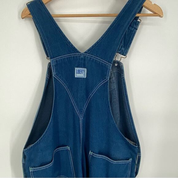 Liberty Men's Stonewashed Denim Bib Overalls 40 x 30 Carpenter Utility Chore - Picture 3 of 10
